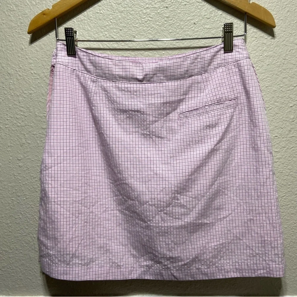 Greg Norman Athletic Purple Check Mini Skort Size 4 - Picture 4 of 9